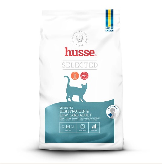 Husse Grain Free High Protein Low Carb Adult Katzenfutter neue Verpackung
